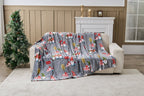 Cosy Gonks Xmas Flannel Sherpa Throw