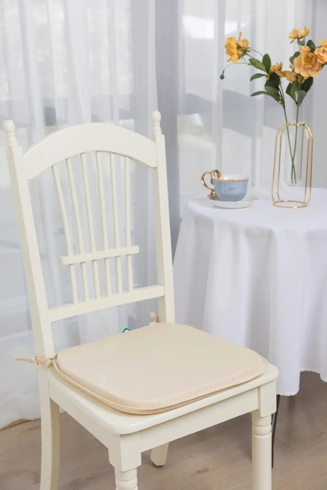 cream seat chair pads