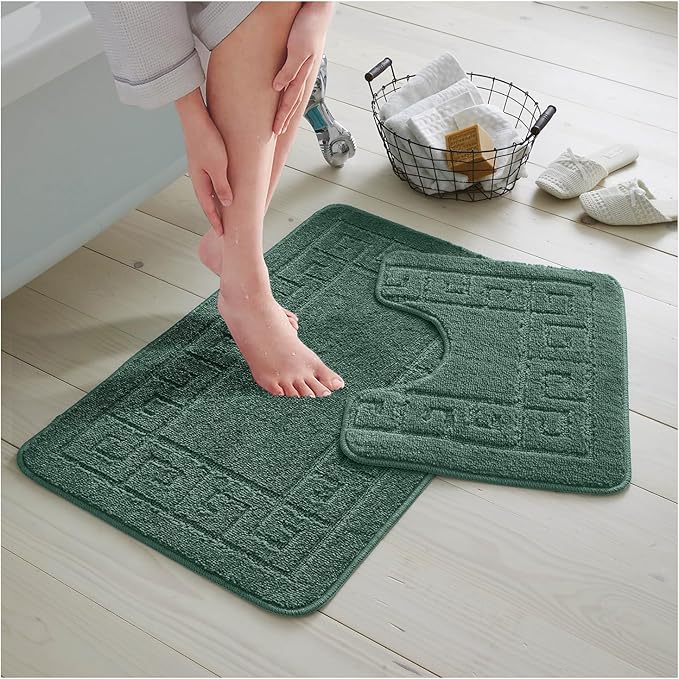 Greek Non-Slip Bath Mat Set  | 23 Colours Available
