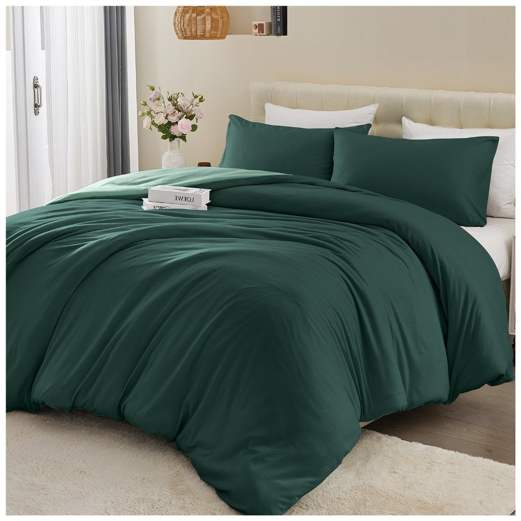 Soft Touch Reversible Plain Duvet Cover Set | 6 Colours