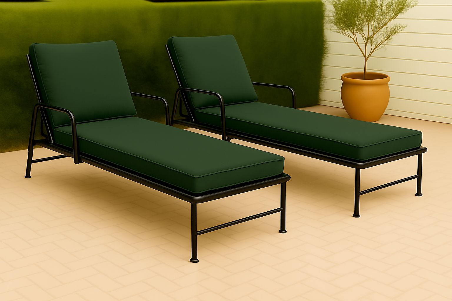 Waterproof Sun Lounger Cushion | 5 Colours
