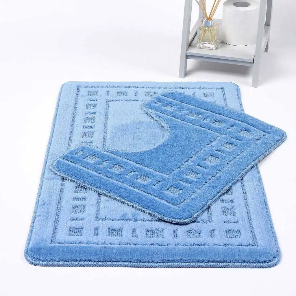 diem bath mat blue
