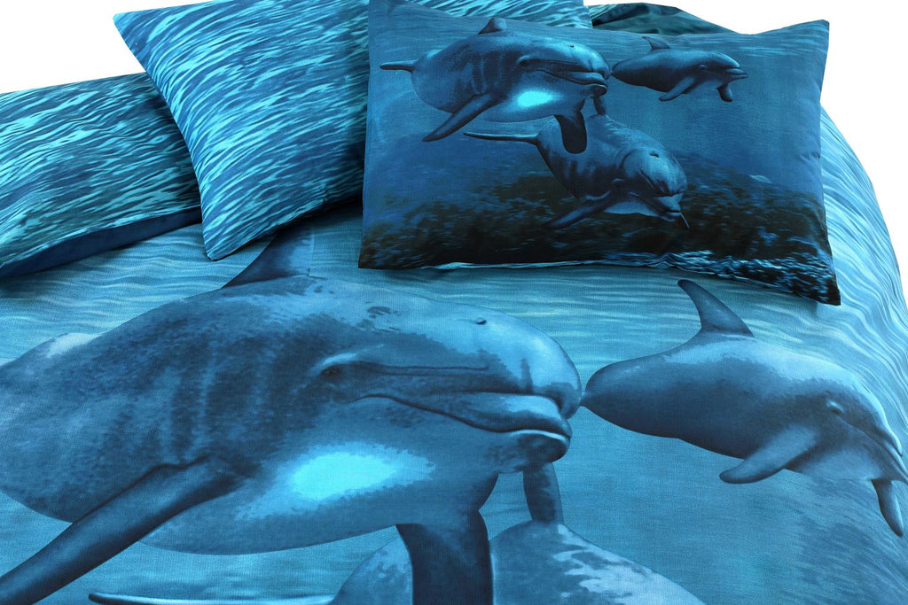dolphin 3D panel duvet cover
