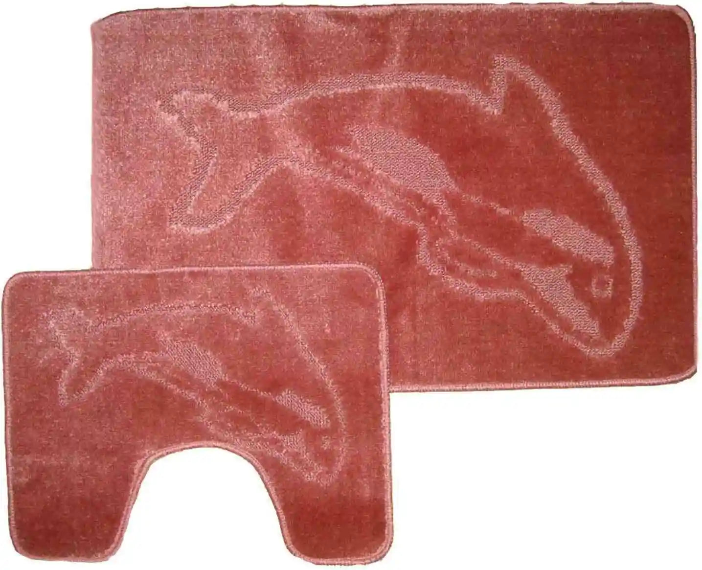 dolphin bath mat set pink