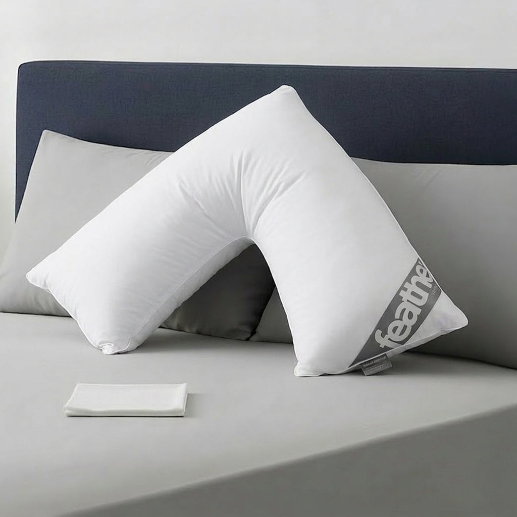 Duck Feather V Shaped Pillow | 75CM x 40CM x 36CM