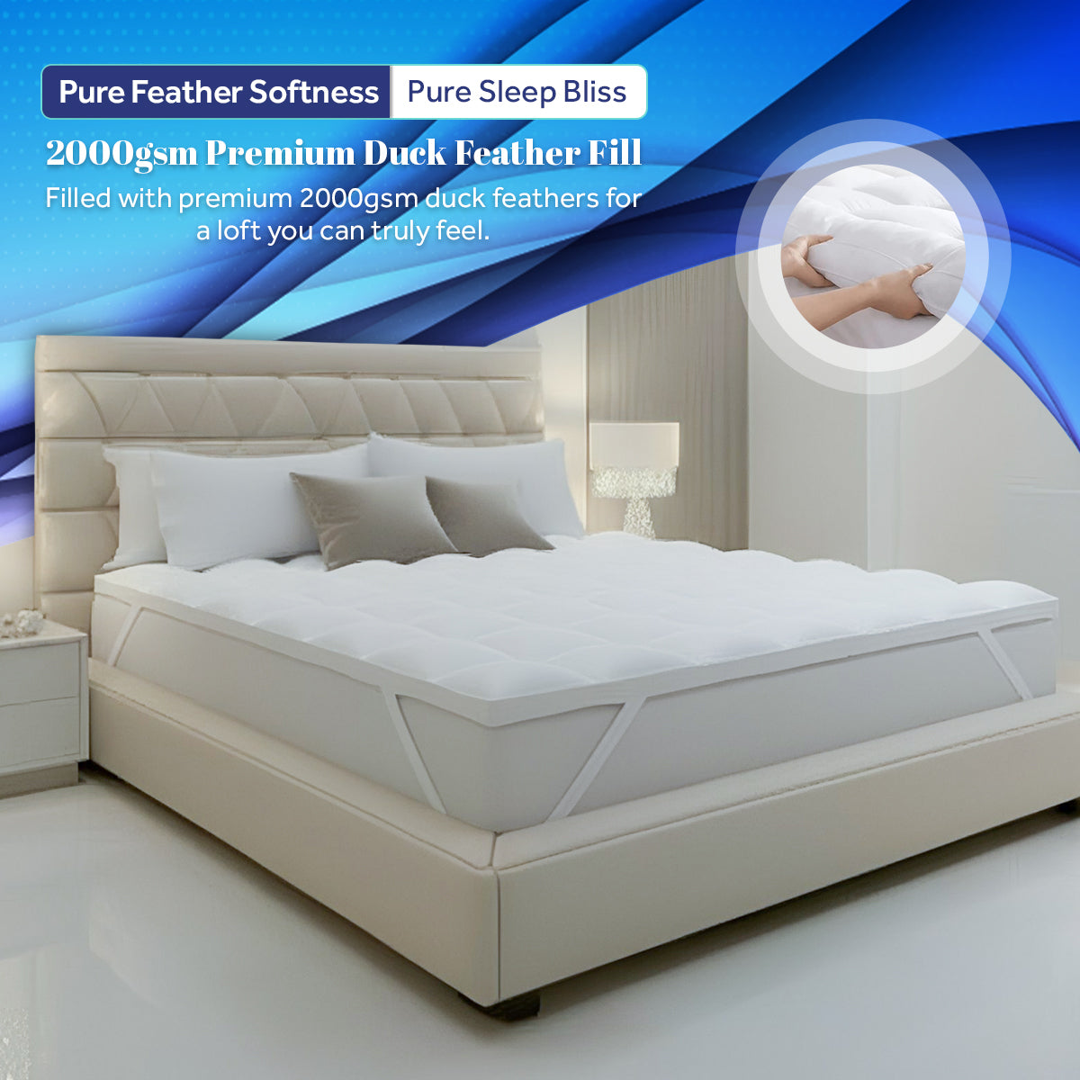 Duck Feather Mattress Topper | 7CM Thick