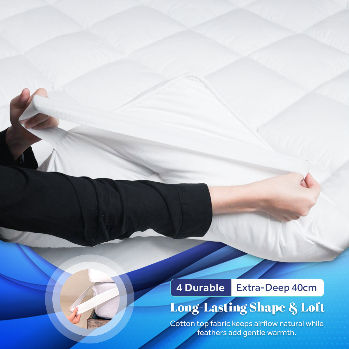 Duck Feather Mattress Topper | 7CM Thick