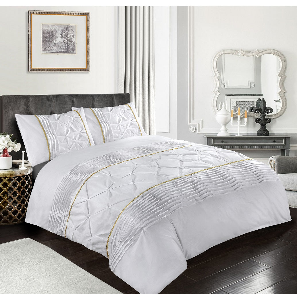 Eleanor Pintuck Duvet Cover Set | 5 Colours