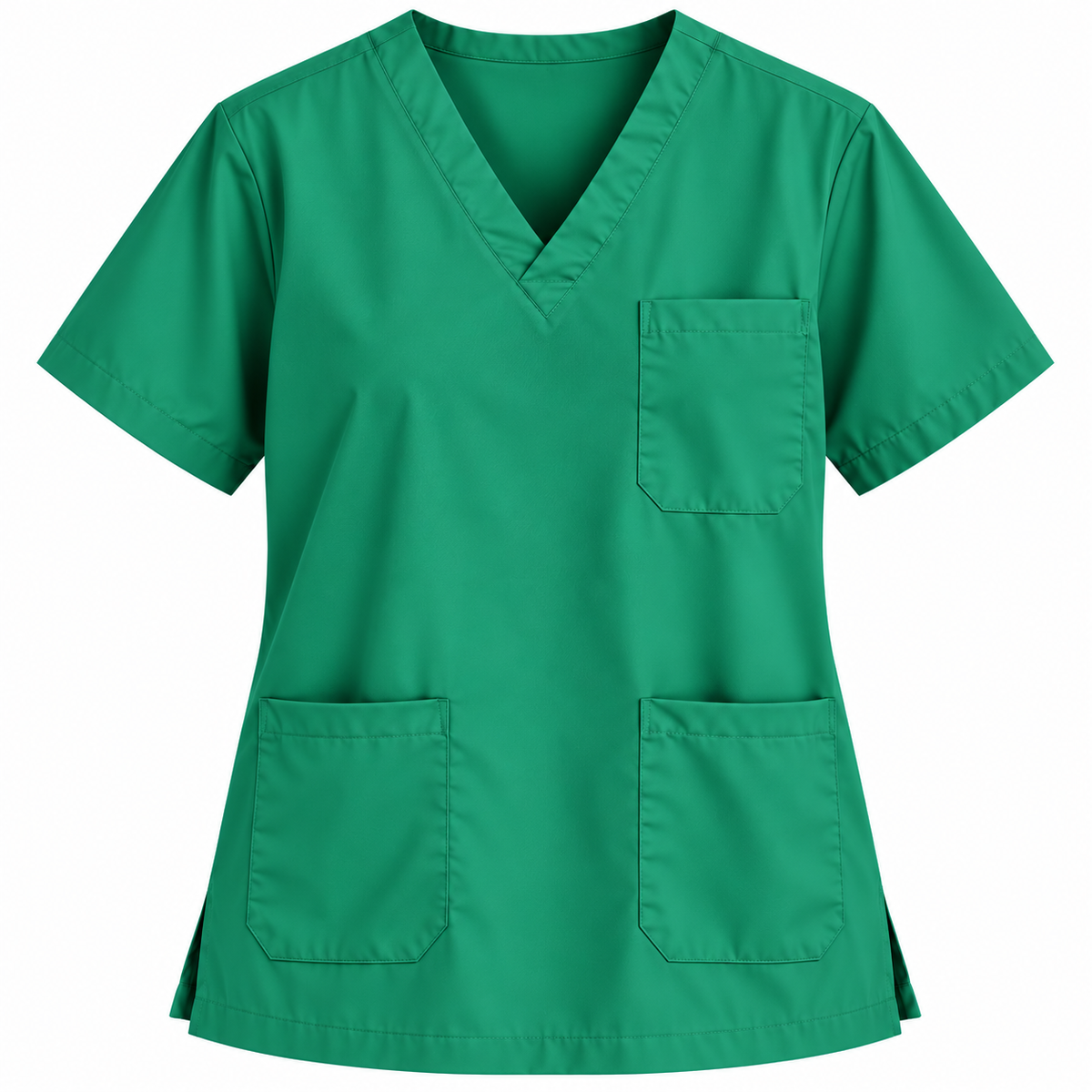 Emerald Green men's V-neck medical scrub top