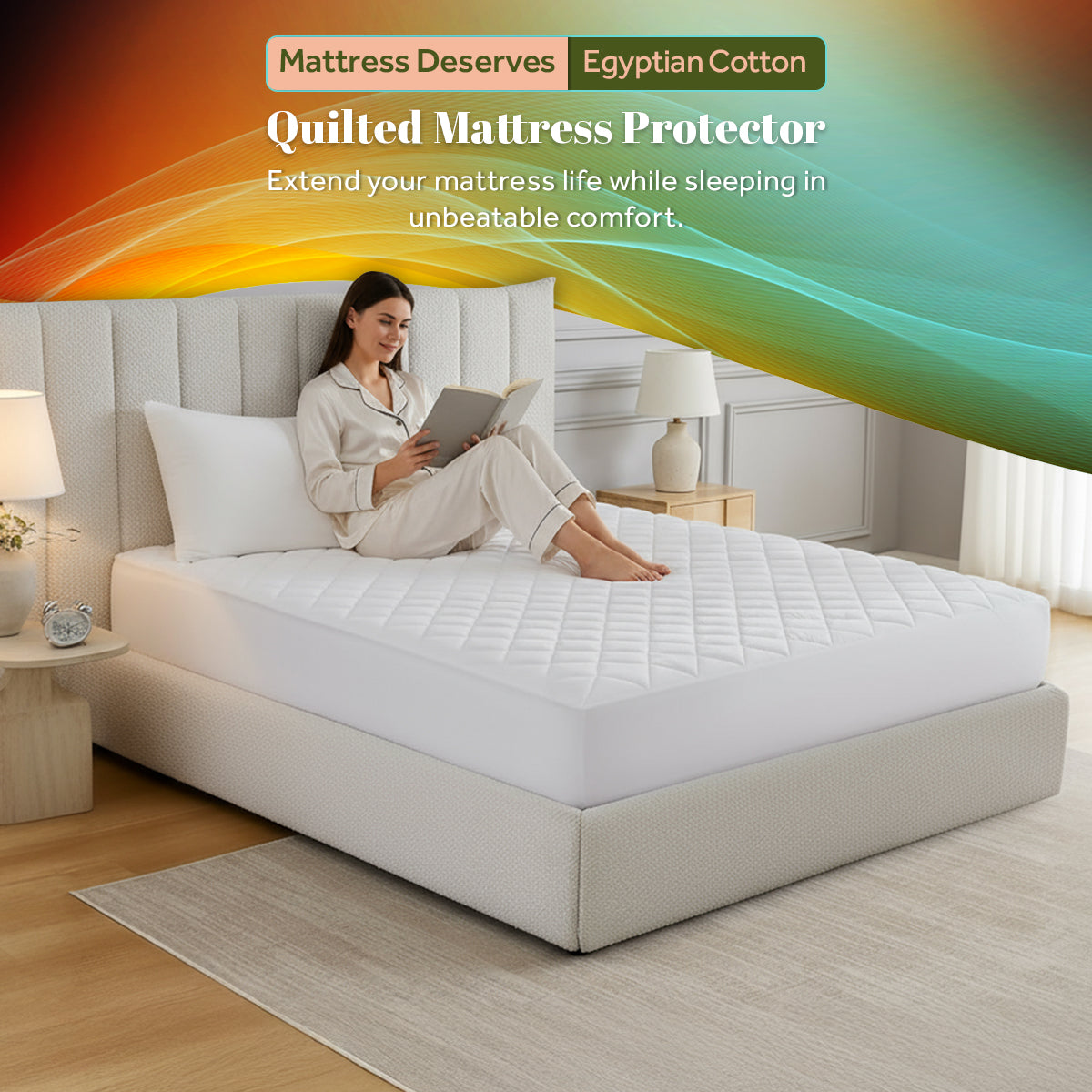 Egyptian Cotton Quilted Mattress Protectors