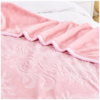Embossed Heavy Blanket | 200CM x 240CM | Blush Pink