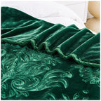 Embossed Heavy Blanket | 200CM x 240CM | Dark Green
