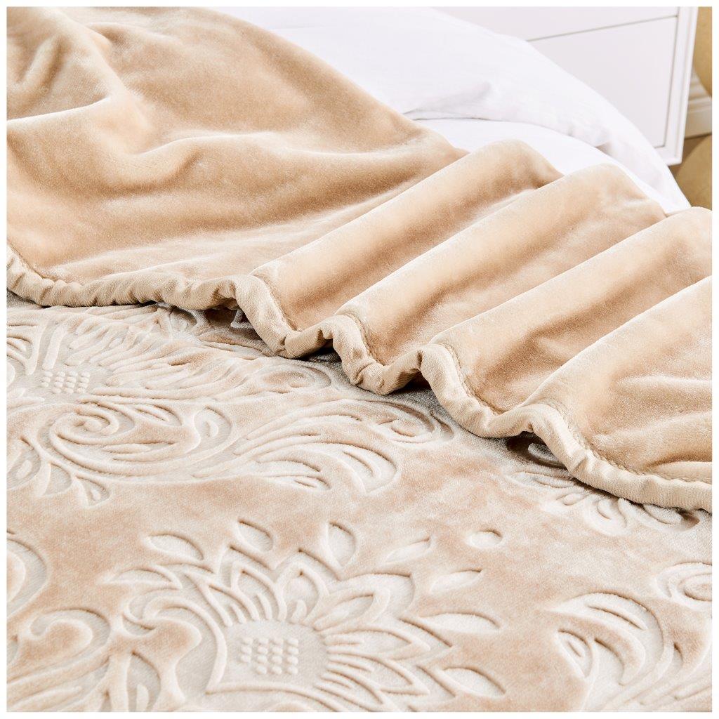 Embossed Heavy Blanket | 200CM x 240CM | Natural
