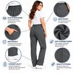Women's healthcare uniform trousers features