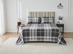 Ferdi Tartan Check Grey Soft Touch Printed Sheet Set