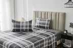 Ferdi Tartan Check Grey Soft Touch Printed Sheet Set