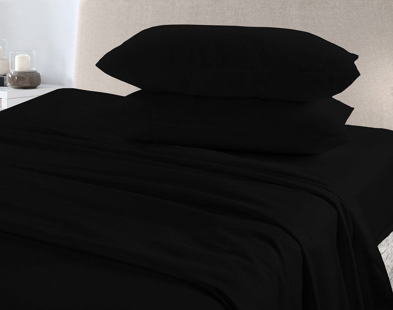 100% Brushed Cotton Flannelette Pair of Pillow Cases | 10 Colours