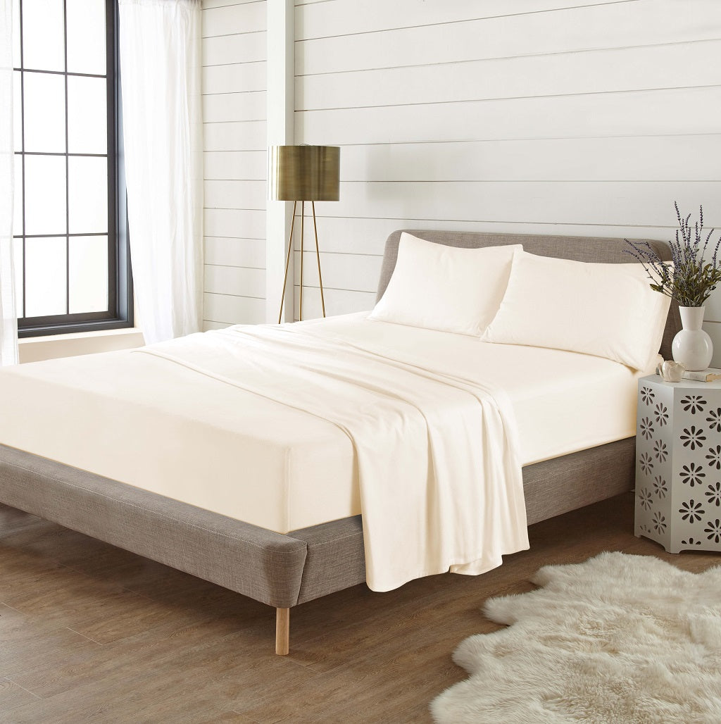 100% Brushed Cotton Flannelette Flat Sheet | 10 Colours