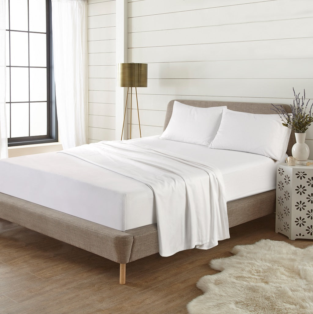 100% Brushed Cotton Flannelette Flat Sheet | 10 Colours