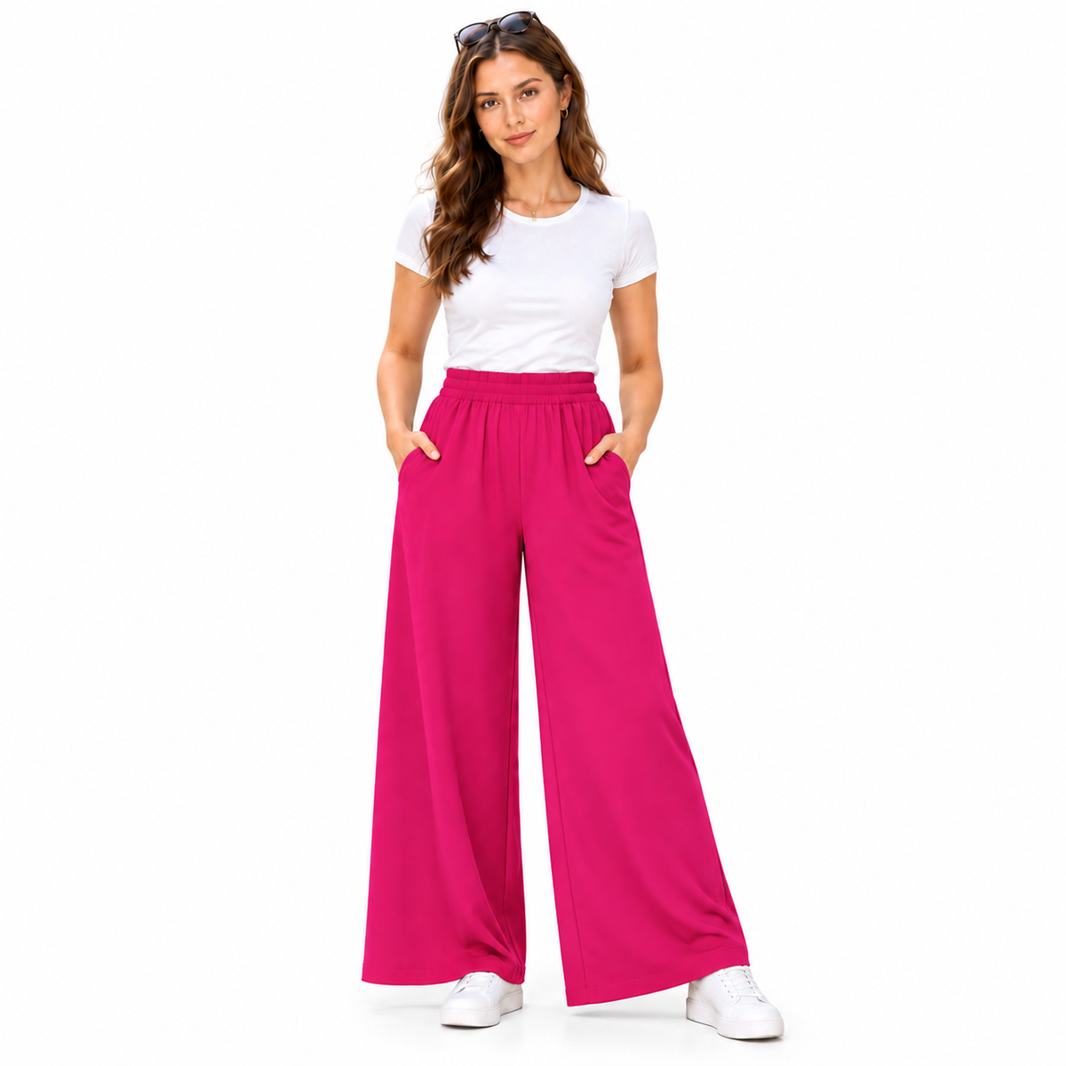 Plain Palazzo Trousers | 12 Colours