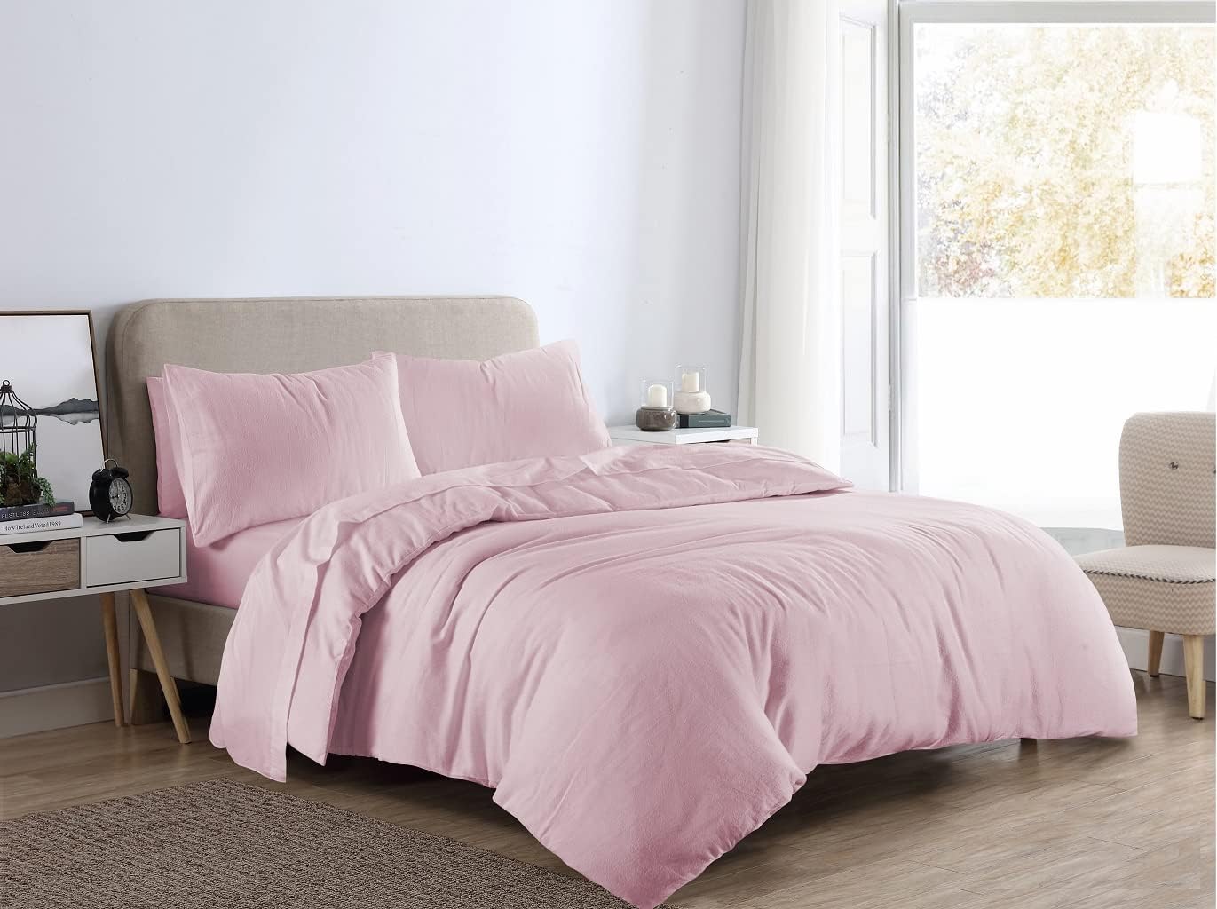 Flannelette Plain Duvet Cover Set | 10 Colours