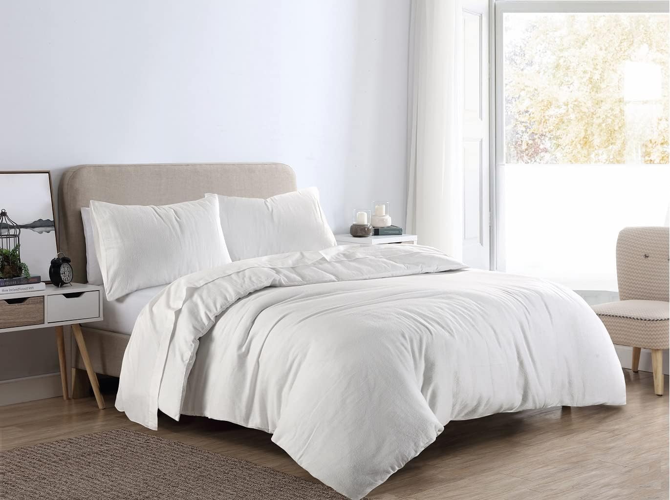 Flannelette Plain Duvet Cover Set | 10 Colours