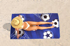 Football Blue Sand Free Beach Towel | 180CM × 100CM