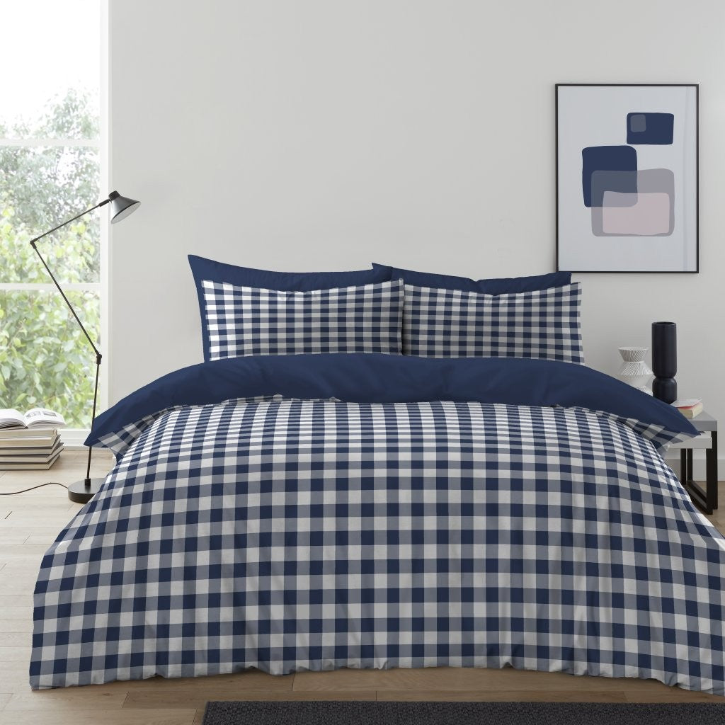 Gingham Moor Printed Duvet Cover Set | 14 Colours