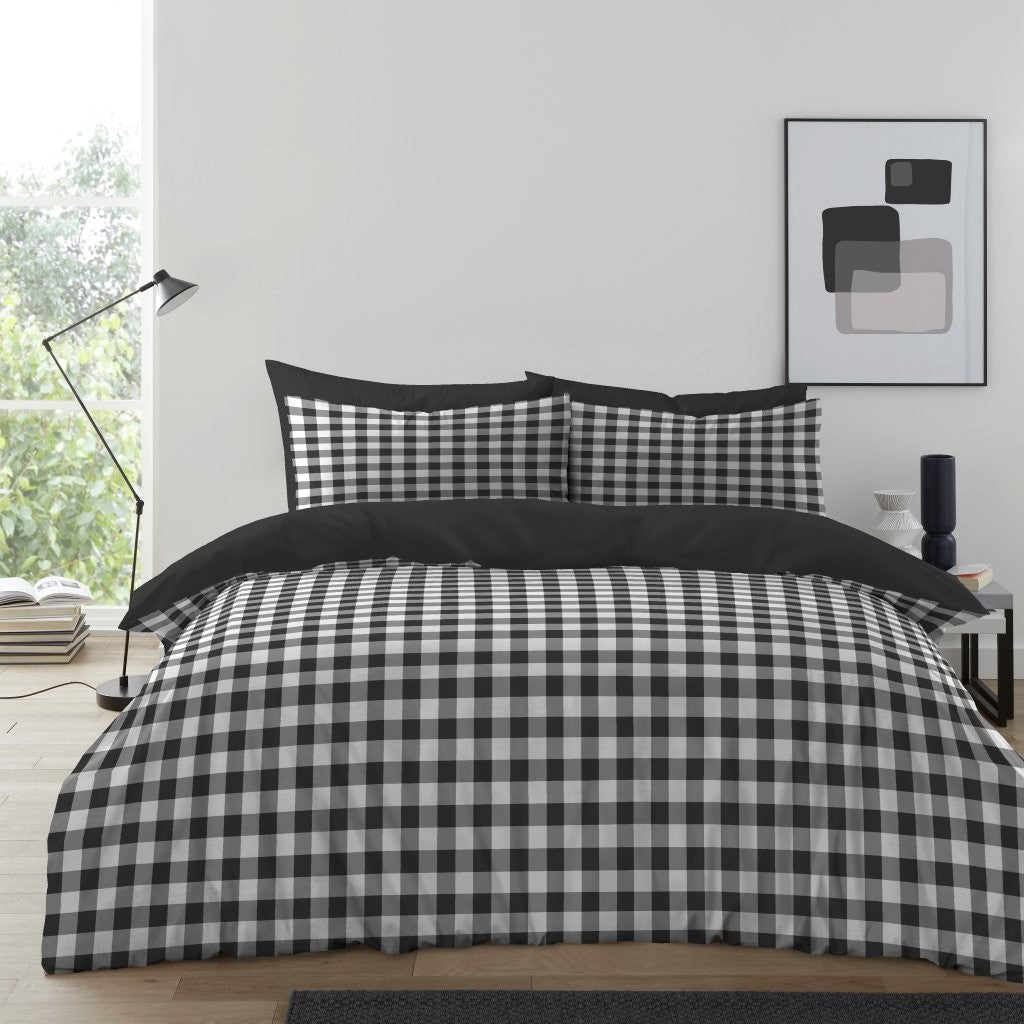 Gingham Moor Printed Duvet Cover Set | 14 Colours