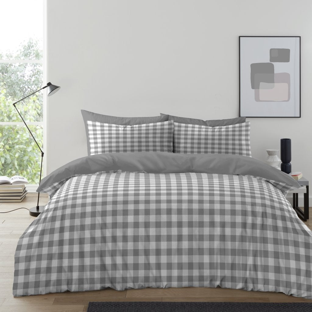 Gingham Moor Printed Duvet Cover Set | 14 Colours