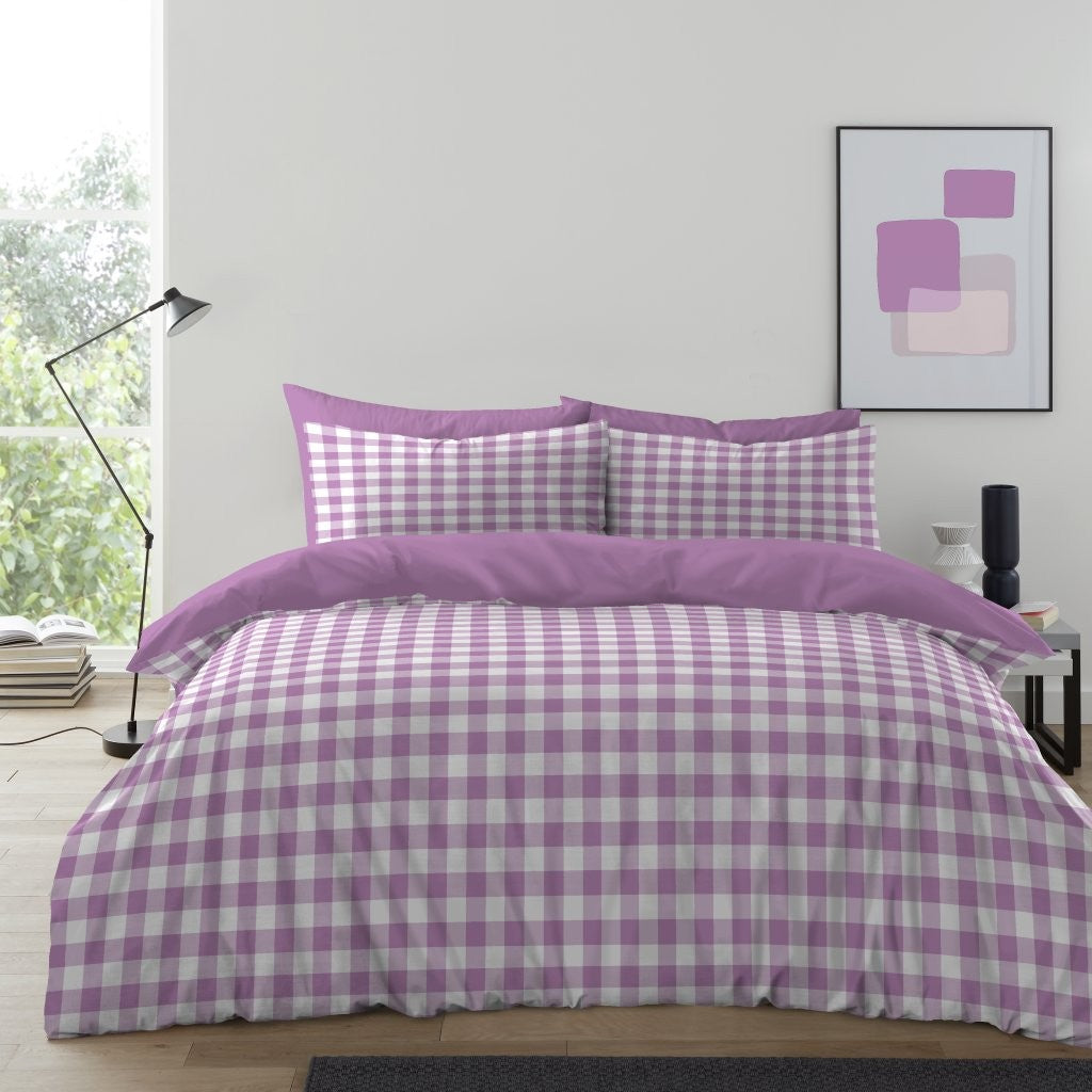 Gingham Moor Printed Duvet Cover Set | 14 Colours