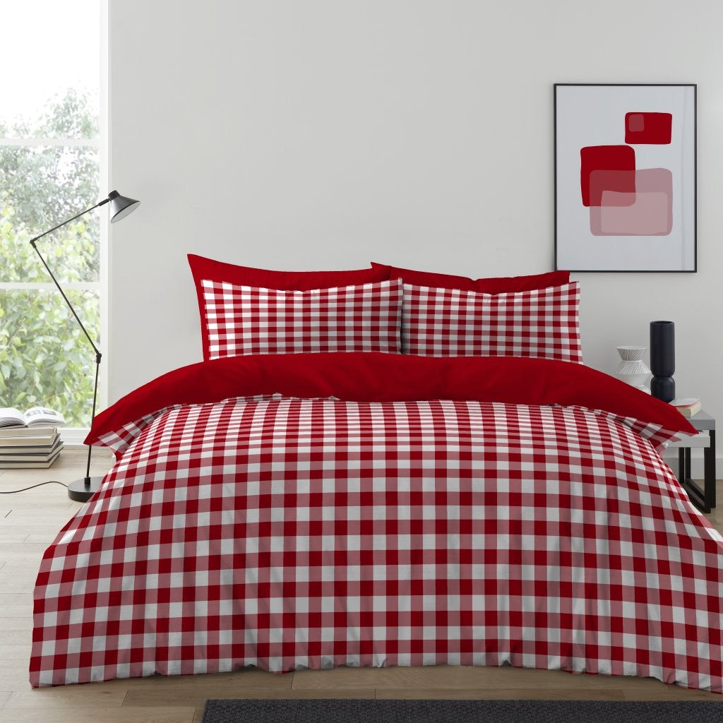 Gingham Moor Printed Duvet Cover Set | 14 Colours