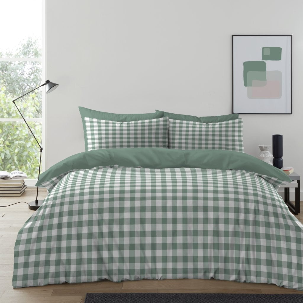 Gingham Moor Printed Duvet Cover Set | 14 Colours