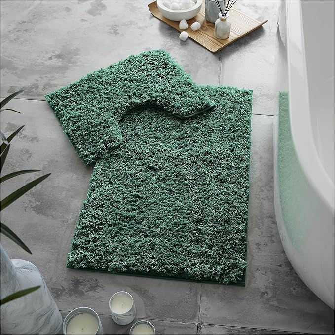 Zero Twist Non Slip Bath Mat Set  | 12 Colours Available