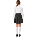 Girls Plain Pull-On Box Pleated School Skirt | 7 Colours