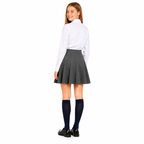 Pack of 2 Girls Plain Pull-On Skater School Skirts | 3 Colours