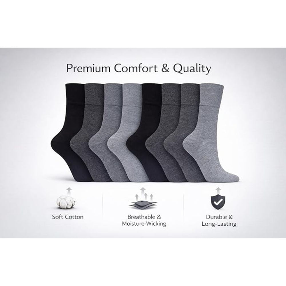 Grey Men’s Diabetic Socks | Size 6 - 11