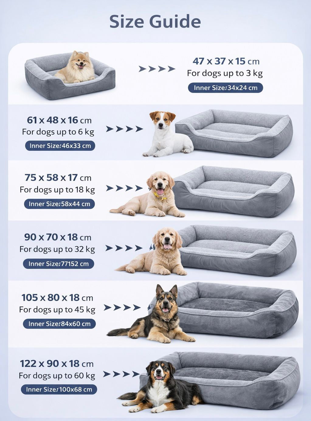 Pet Bed Basket | 3 Colours | 4 Sizes