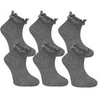 Girls Ruffled Trim Frilly Lace Socks | 4 Colours