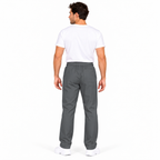 Grey Men's Medical Scrub Trousers detail