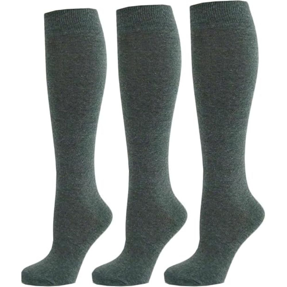Women’s Plain Cotton Rich Knee High Socks | 4 Colours