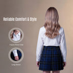 Pack of 2 Girls White School Blouse Long Sleeve
