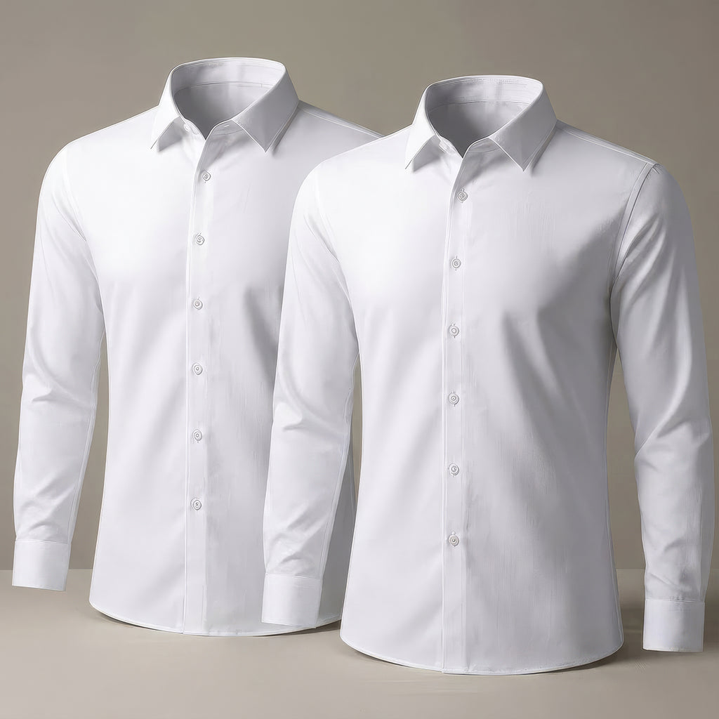 Pack of 2 Girls White School Blouse Long Sleeve