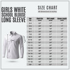 Girls White School Blouse Long Sleeve