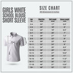 Girls White School Blouse Short Sleeve