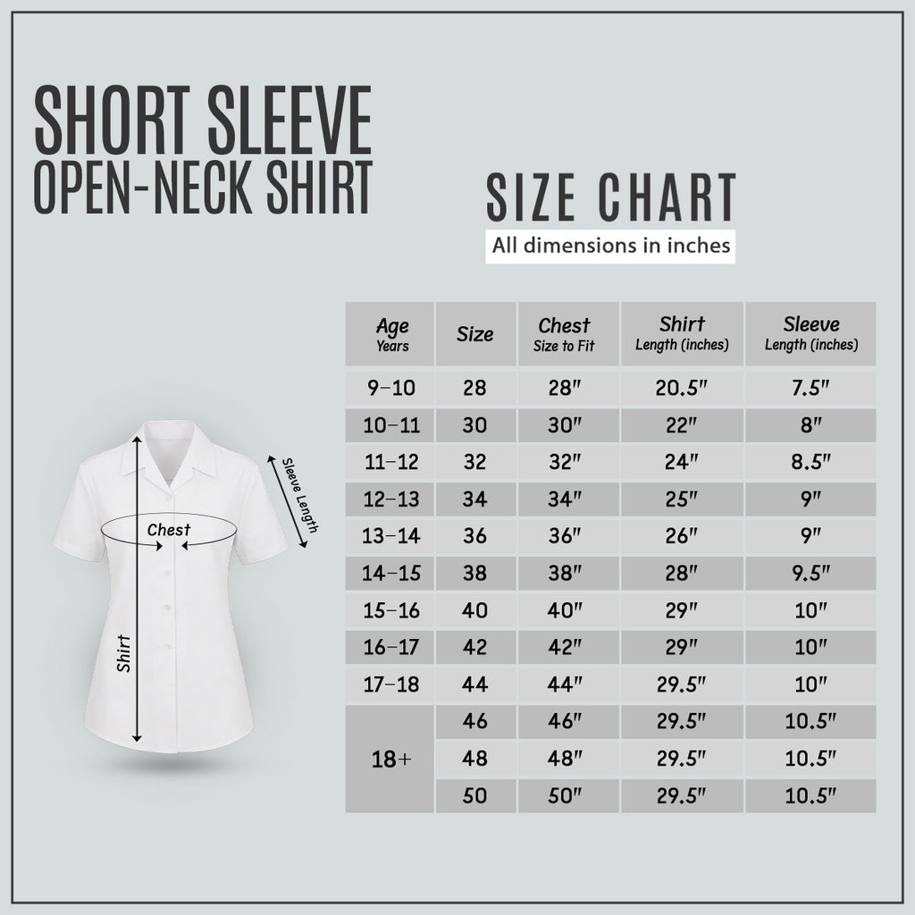 Pack of 2 Girls White School Blouse Short Sleeve Open Neck