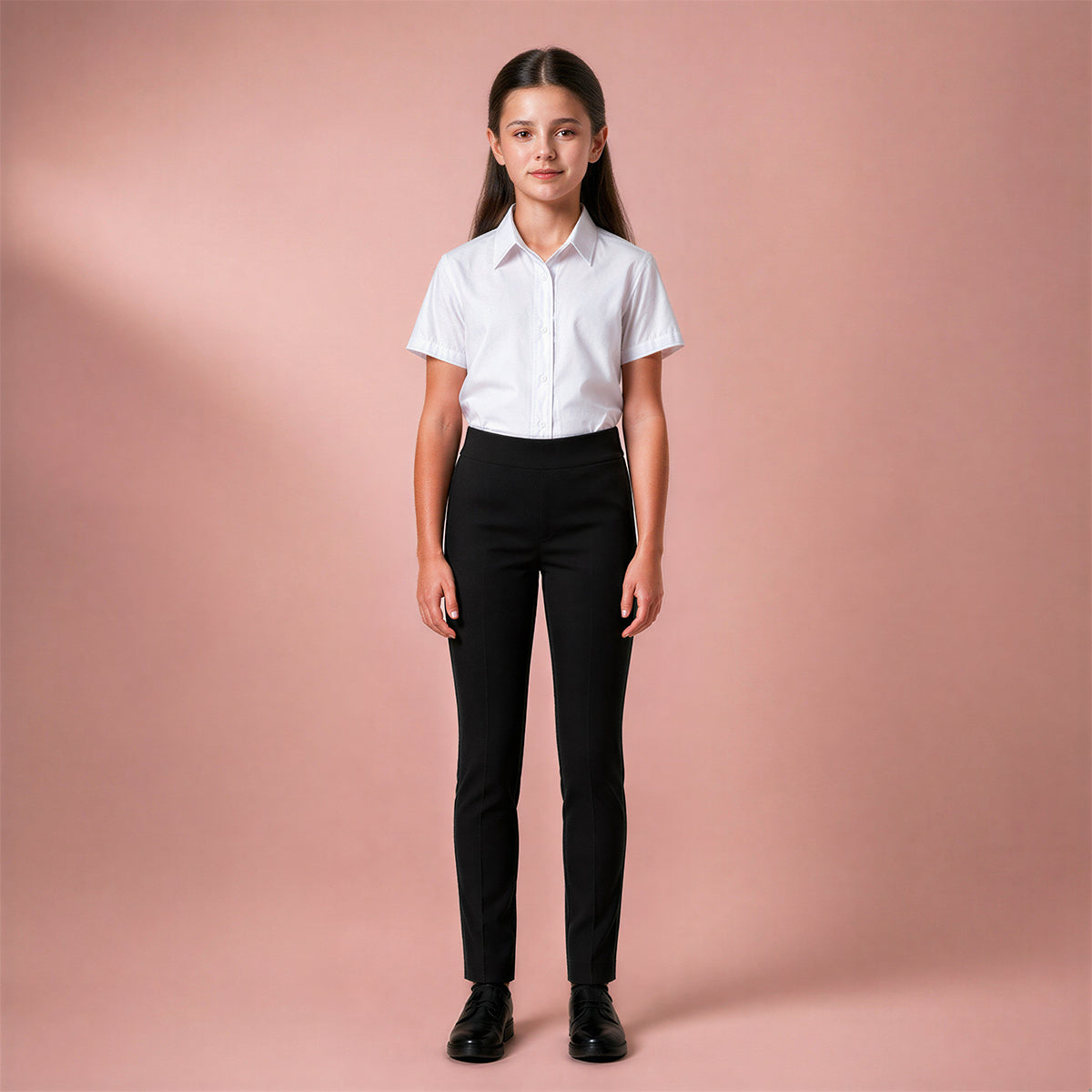 Pack of 2 Black Jersey Pull-On School Trousers – Full Elasticated Waist