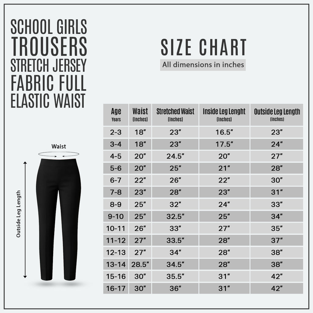 Pack of 2 Black Jersey Pull-On School Trousers – Full Elasticated Waist