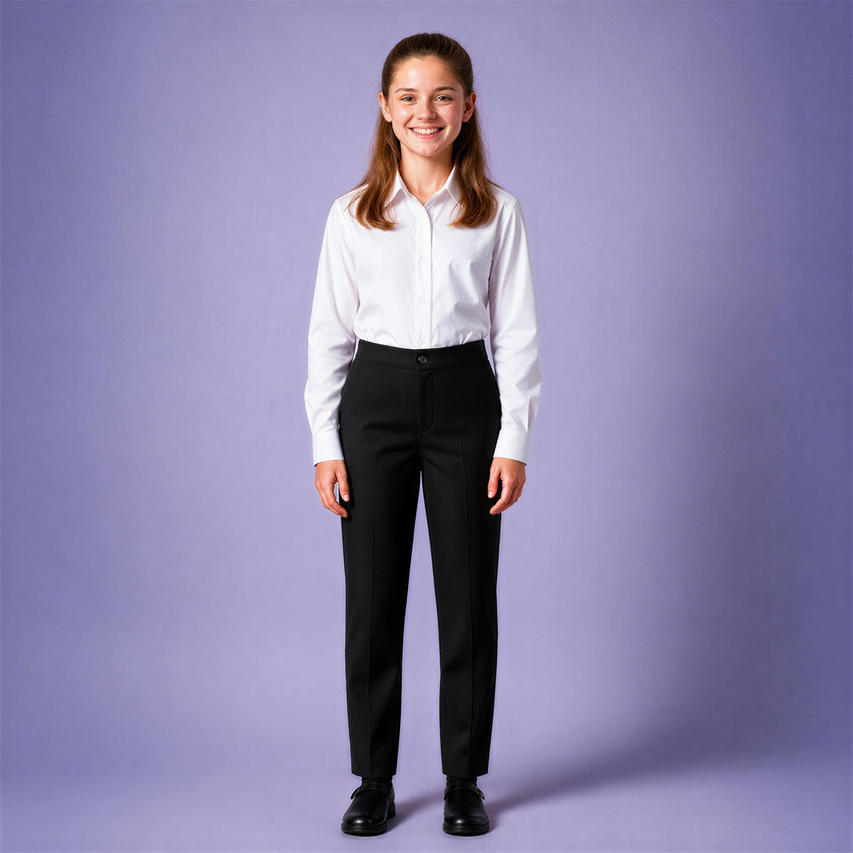 Black School Uniform Trousers – Adjustable Waist, Regular Fit