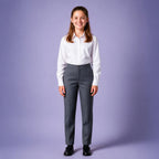 Pack of 2 Grey School Uniform Trousers – Adjustable Waist, Regular Fit